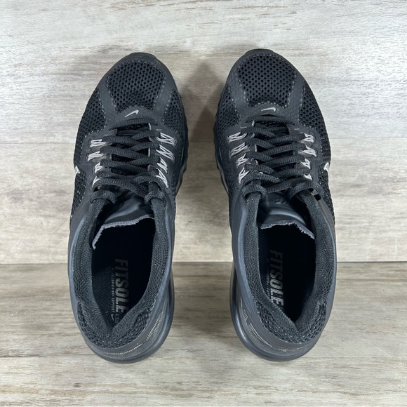 Nike Air Max Plus Running Training Sneakers Triple Black Women 7 - Picture 7 of 10